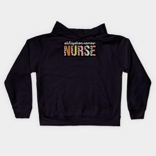 Utilization-Review Nurse Colorful Leopard Print Funny Kids Hoodie